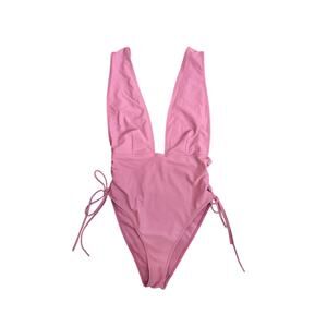 Forever 21 Womens Lilac Deep Plunge One Piece Swimsuit Medium